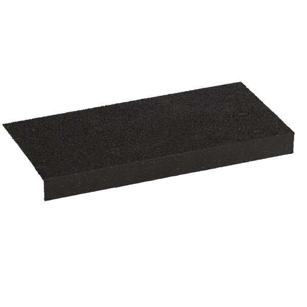 Non Slip Black Heavy Duty Medium Grit Stair Tread - 55mm x 345mm 