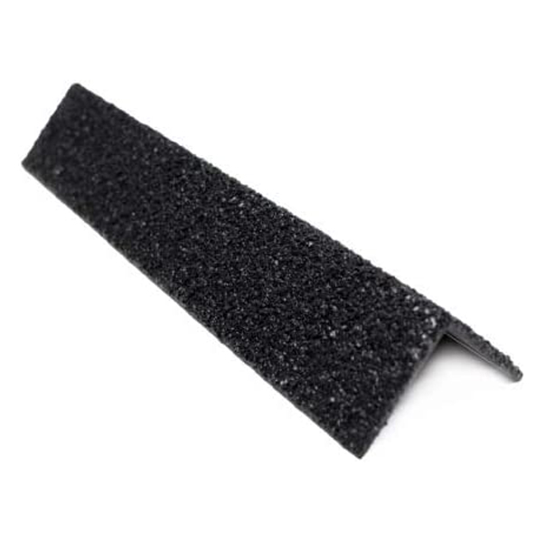 Non-Slip 55mm x 55mm Medium Grit GRP Black Stair Nosing Cover 