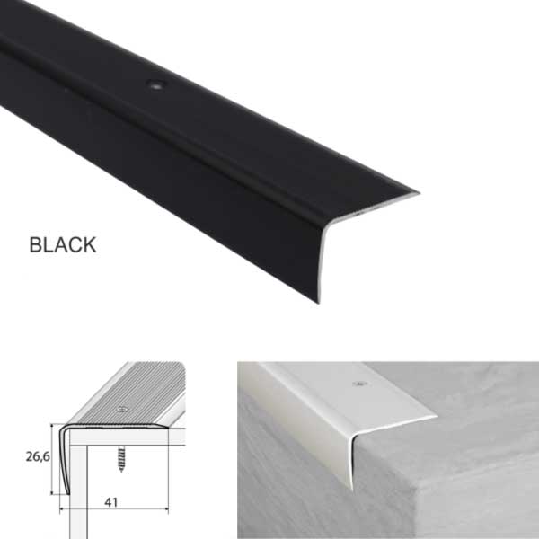 Non Slip Aluminium Stair Nosing Edge Trim for Wooden Stair Treads