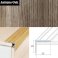 Aluminium Anti Slip Self Adhesive Wood Effect Stair Nosing Edge Trim 