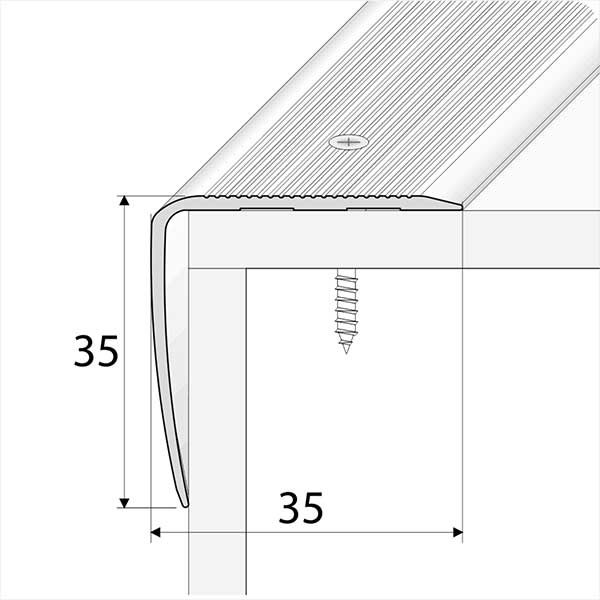 Non Slip Aluminum Stairs Nosing For Edges Protection
