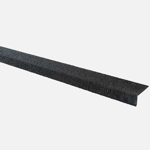 Non Slip Black 70mm x 30mm Medium Grit GRP Stair Nosing Cover 