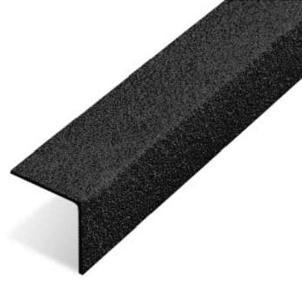 Non Slip Black 70mm x 30mm Medium Grit GRP Stair Nosing Cover 