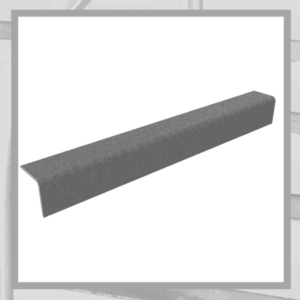 Non Slip Gray GRP Stair Nosing Cover  - 10 Pieces