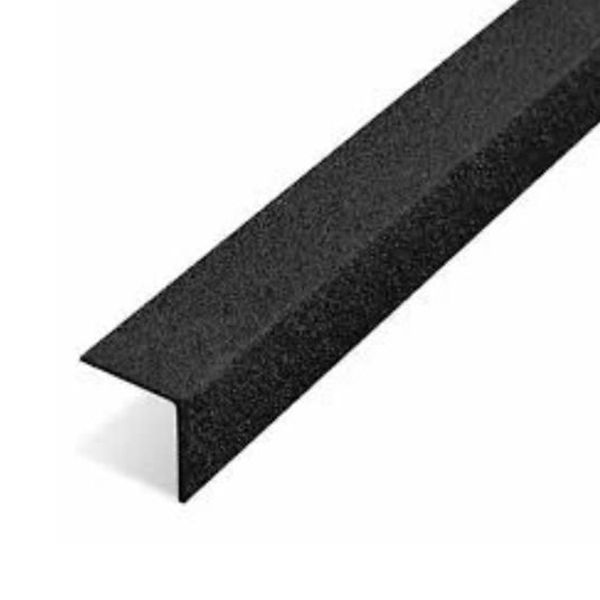 Non Slip Heavy Duty 70mm x 55mm Black GRP Stair Nosing Cover 