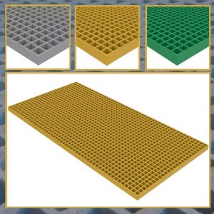 Non Slip Heavy Duty Green GRP Grating For Walkways