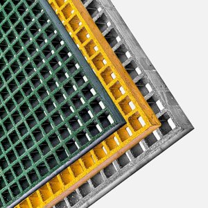 Non Slip Highly Durable Composite Moulded Floor Open Mesh GRP Grating