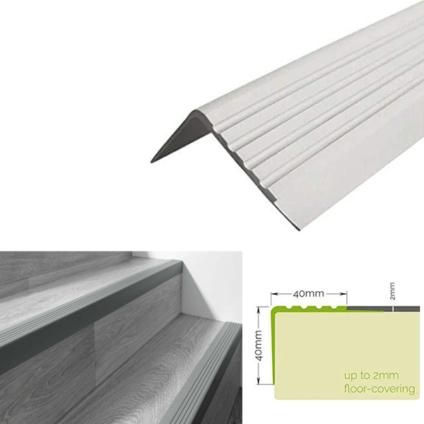 Non Slip Rubber Angle Step Edge Bullnose Stair Nosing