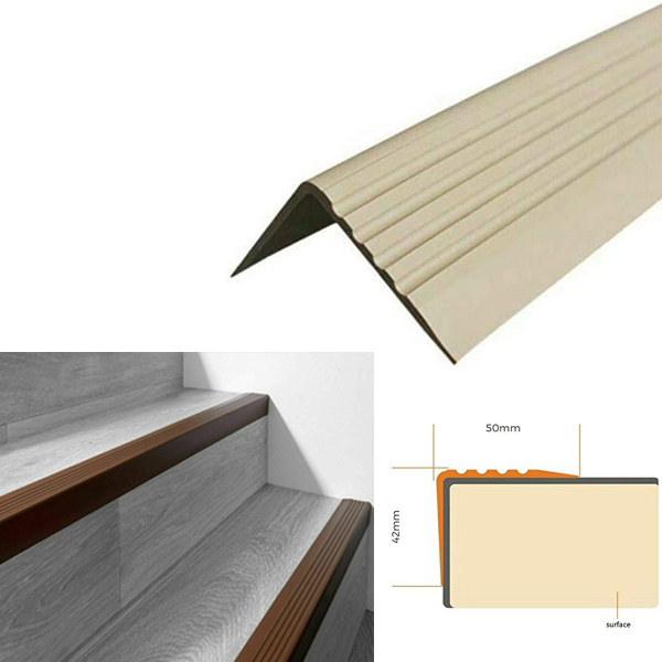 Non Slip Stair Nosing Bullnose Rubber Angle Step Edge