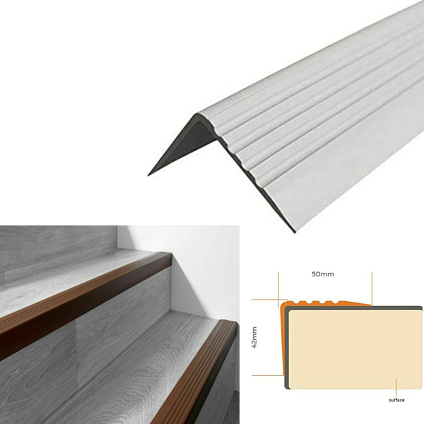 Non Slip Stair Nosing Bullnose Rubber Angle Step Edge