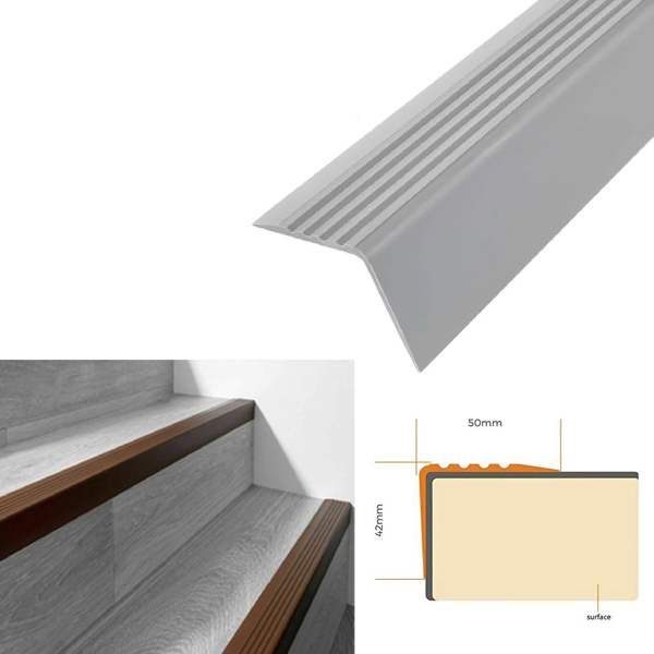 Non Slip Stair Nosing Bullnose Rubber Angle Step Edge