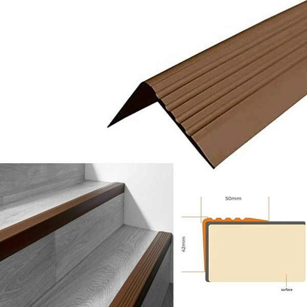 Non Slip Stair Nosing Bullnose Rubber Angle Step Edge