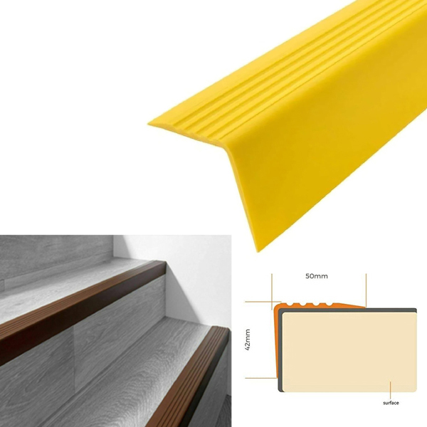 Non Slip Stair Nosing Bullnose Rubber Angle Step Edge