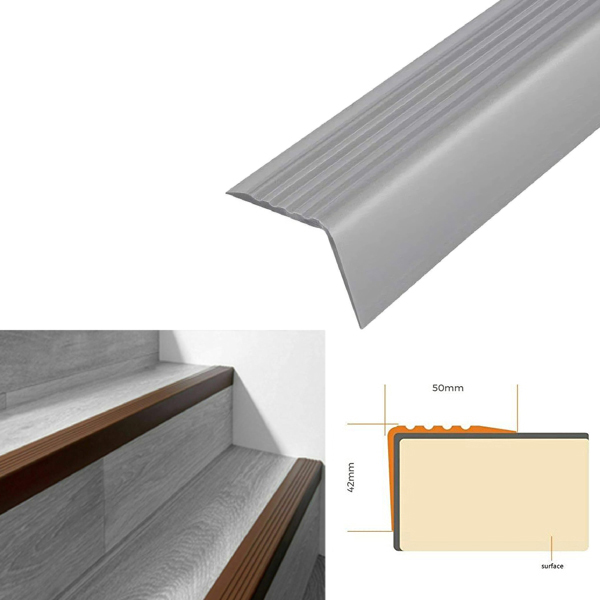 Non Slip Stair Nosing Bullnose Rubber Angle Step Edge