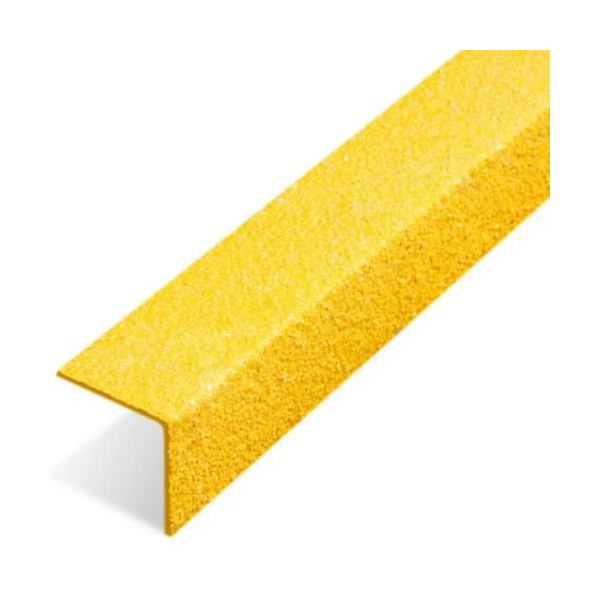 Non Slip Yellow GRP Stair Nosing Cover 