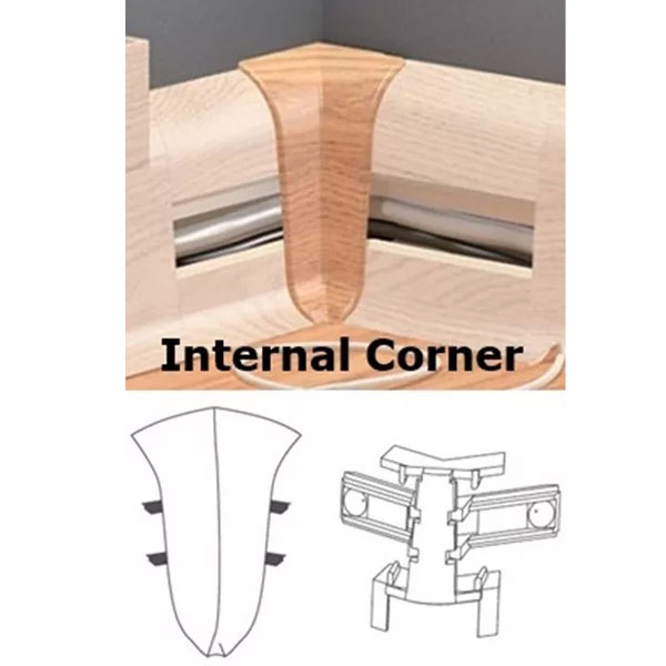 PVC Skirting Board Oak Chillout & Cable Cover with Flexible Edges Accessories