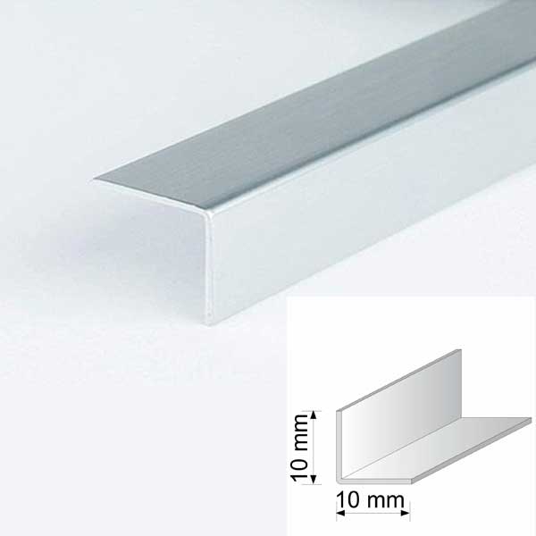 Pack Of 5 Silver Plastic PVC Corner 90 Degree Angle Trim 2.9m Long