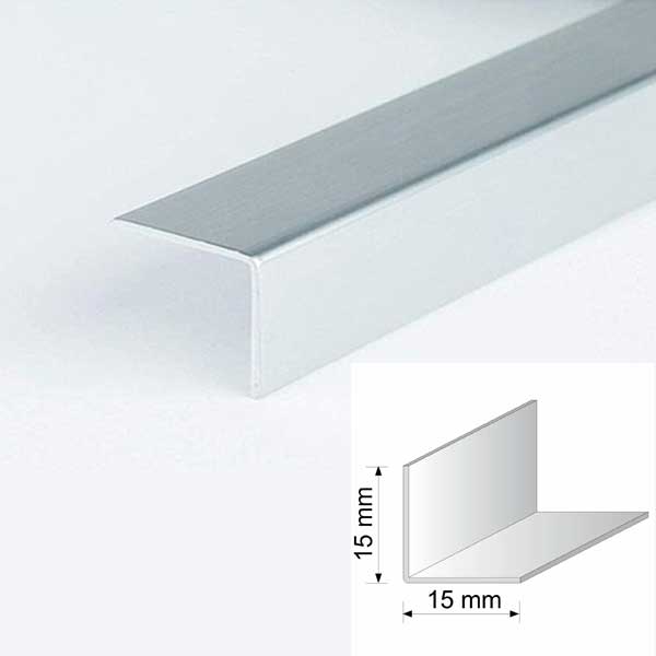 Pack Of 5 Silver Plastic PVC Corner 90 Degree Angle Trim 2.9m Long