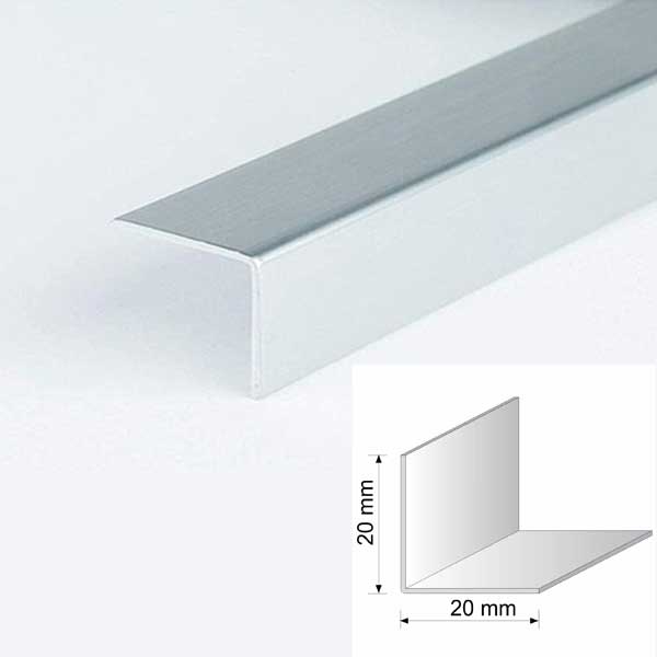 Pack Of 5 Silver Plastic PVC Corner 90 Degree Angle Trim 2.9m Long