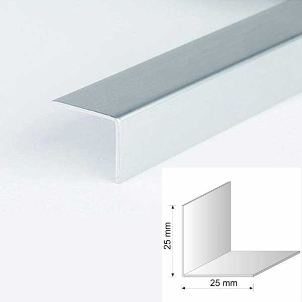 Pack Of 5 Silver Plastic PVC Corner 90 Degree Angle Trim 2.9m Long