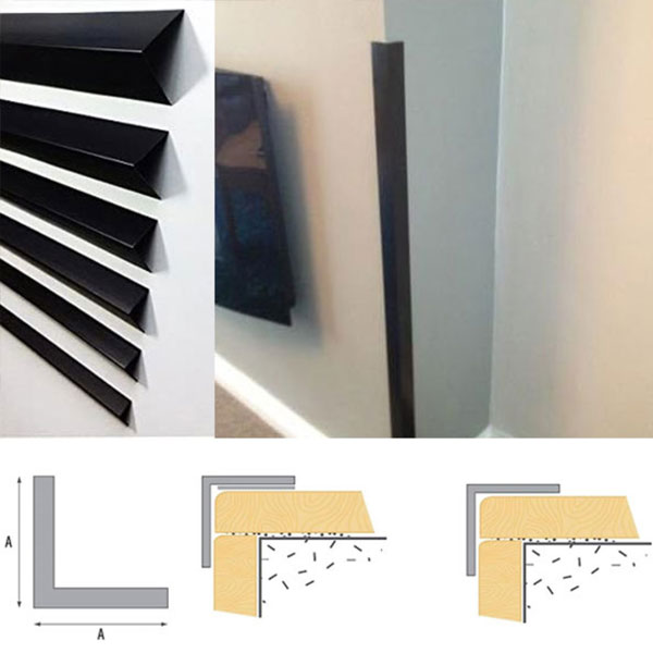 Plastic PVC Corner 90 Degree Angle Trim Wall Corner Guard Edge Protector 1m Long