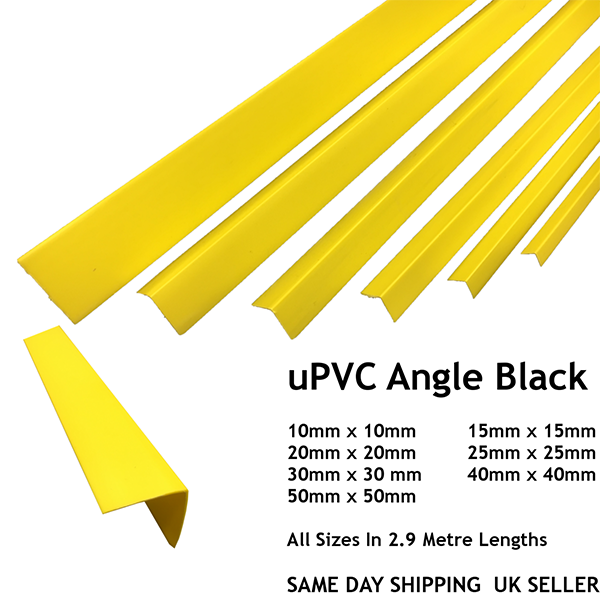 Yellow Plastic PVC Corner 90 Degree Angle Trim 2.5m Long