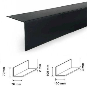 Plastic PVC Corner 90 Degree Angle Trim Black 2.44m Long