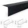 Plastic PVC Corner 90 Degree Angle Trim Black 2.44m Long