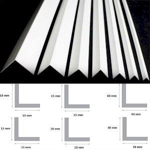 White Plastic Pvc Corner 90 Degree Angle Trim 1m Long