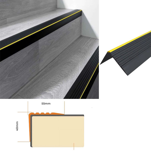 PVC Flexible Anti Slip Bullnose Stair Nosing