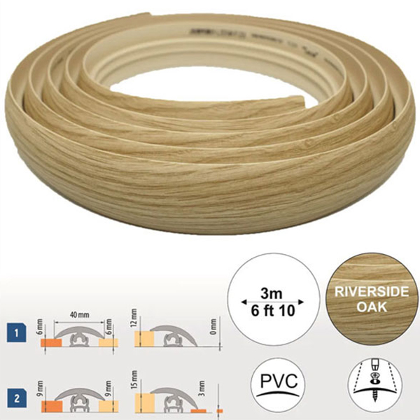 PVC Flexible Door Threshold Transition Strip for Flooring