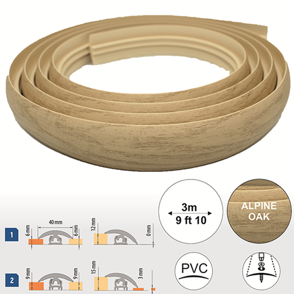PVC Flexible Door Threshold Transition Strip for Flooring