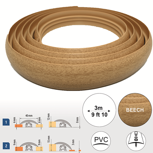 PVC Flexible Door Threshold Transition Strip for Flooring