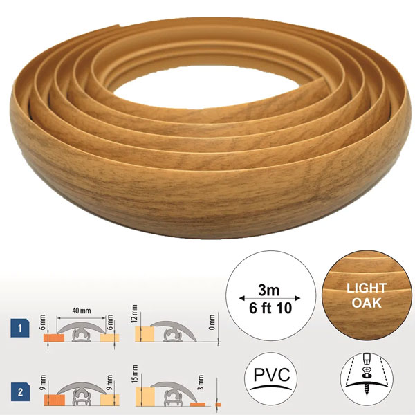 PVC Flexible Door Threshold Transition Strip for Flooring