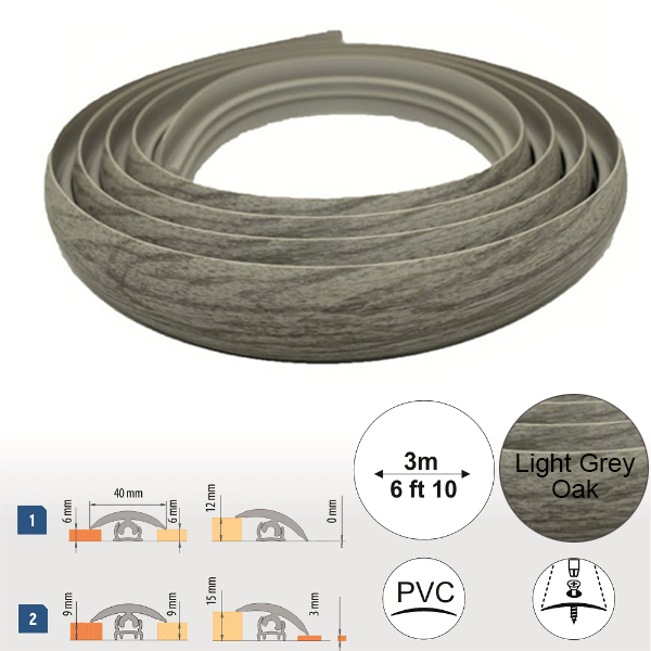 PVC Flexible Door Threshold Transition Strip for Flooring