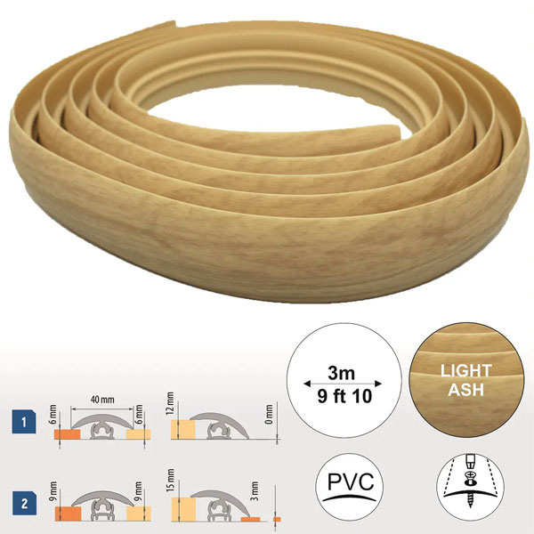 PVC Flexible Door Threshold Transition Strip for Flooring