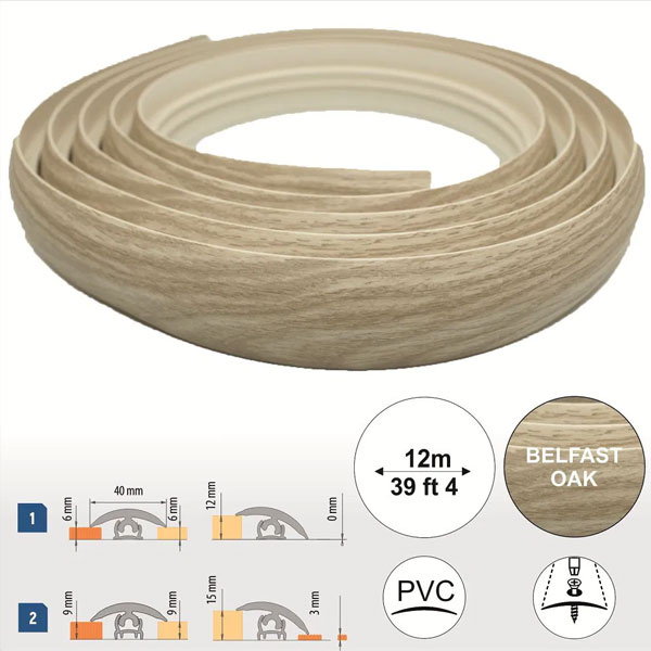 PVC Flexible Door Threshold Transition Strip for Flooring