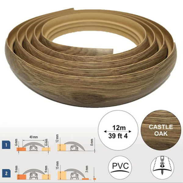 PVC Flexible Door Threshold Transition Strip for Flooring