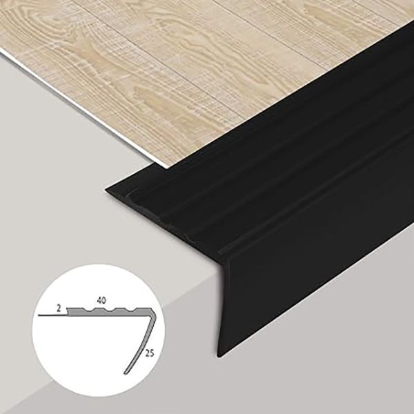 PVC L Shape Stair Nosing Edge Trim Profile For All Flooring Types