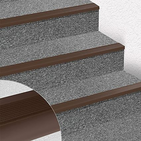 PVC L Shape Stair Nosing Edge Trim Profile For All Flooring Types