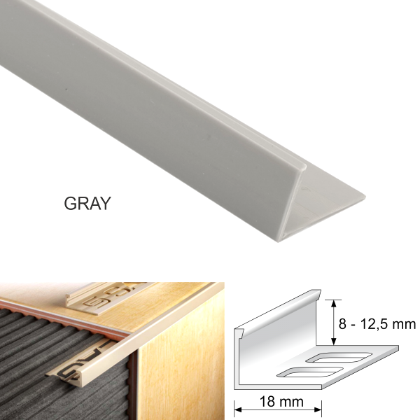 PVC L Shaped Straight Edge Tile Trim For Wooden Flooring