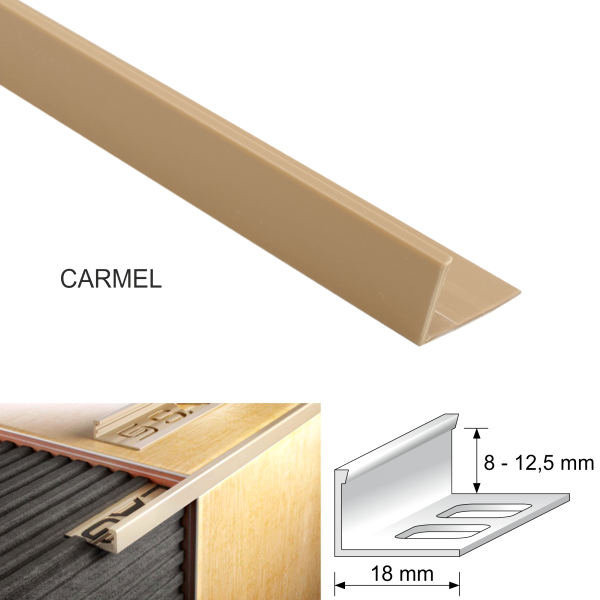 PVC L Shaped Straight Edge Tile Trim For Wooden Flooring