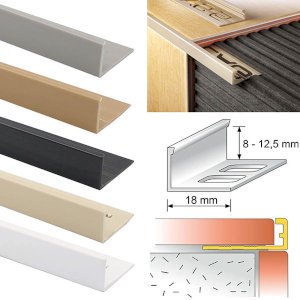 PVC L Shaped Straight Edge Tile Trim For Wooden Flooring