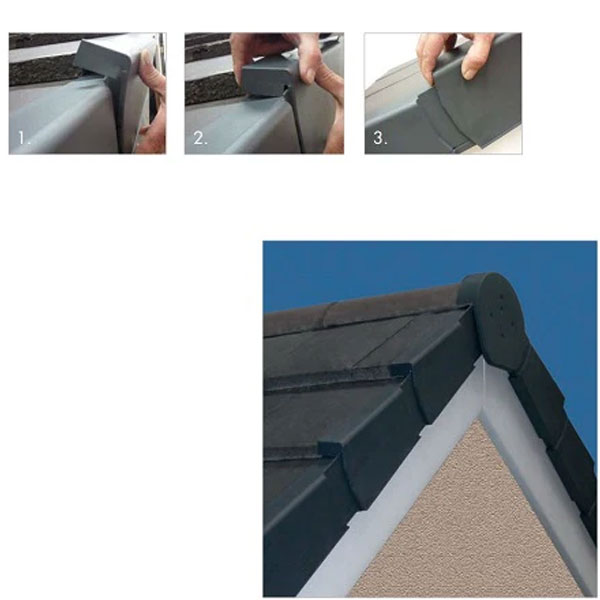 Round Dry Verge PVC U Edge Roof Kit