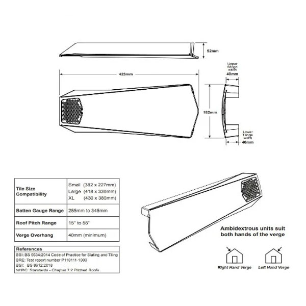 Round Ridge End Weatherproof Dry Verge Roof Kit 