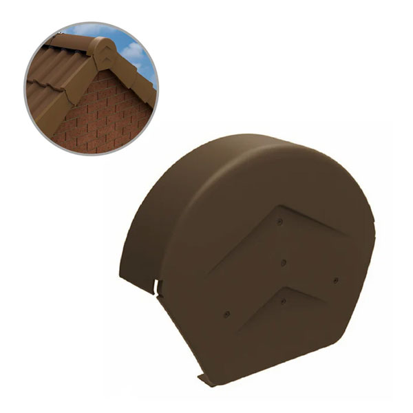 Round Ridge End Weatherproof Dry Verge Roof Kit 