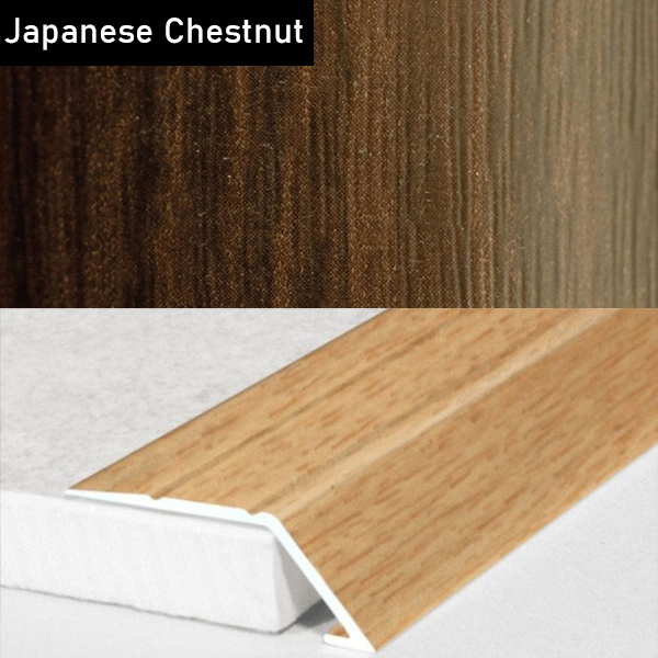 Self Adhesive Aluminium Door Threshold Ramp with Wood Effect