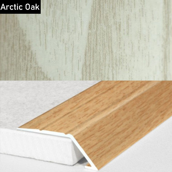 Self Adhesive Aluminium Door Threshold Ramp with Wood Effect
