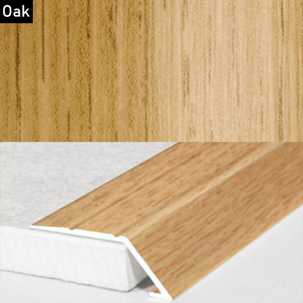 Self Adhesive Aluminium Door Threshold Ramp with Wood Effect