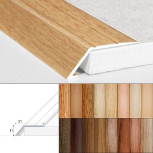Self Adhesive Aluminium Door Threshold Ramp with Wood Effect